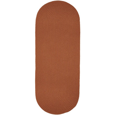 Wool Solids Area Rug - Runner - S108 Terra Cotta